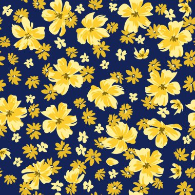 Papatya desenli kusursuz bahar çiçekleri.