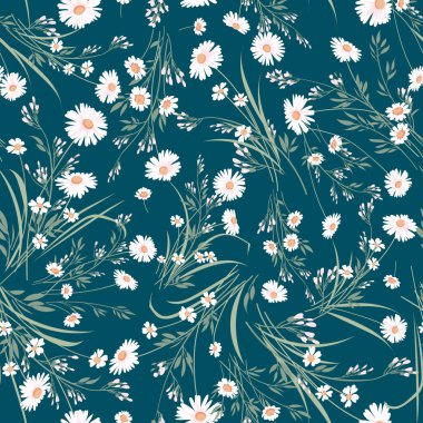 Papatyalı kusursuz yay vektör deseni.