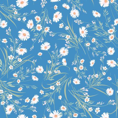 Papatyalı kusursuz yay vektör deseni.