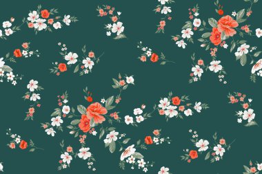 Seamless floral pattern with 1