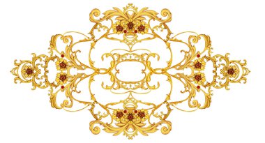 Kırmızı mücevherli altın arabesk