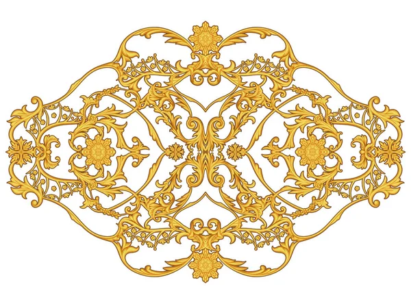 Arany arabeszk virággal — Stock Vector