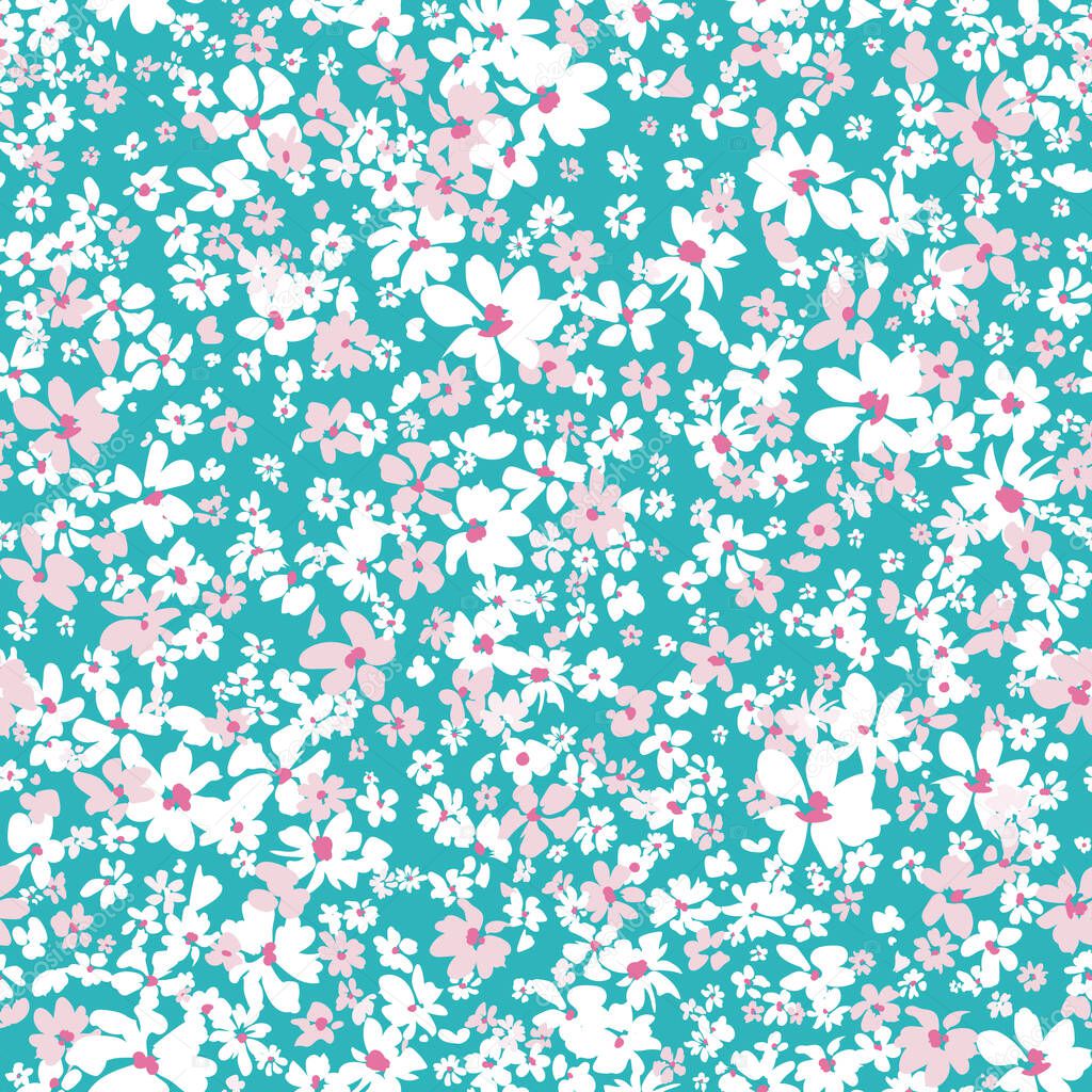 Floral seamless background for spring