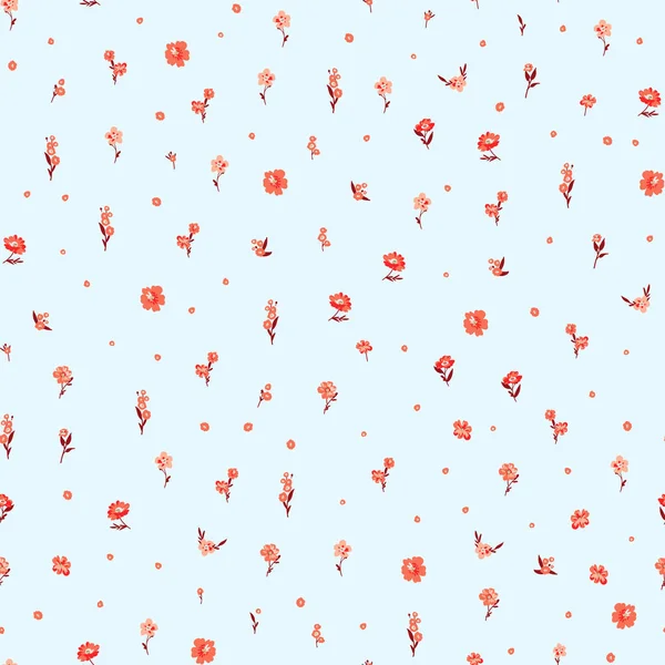 Fondo de verano floral sin costuras. Vector prado lindo flores — Vector de stock