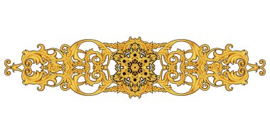 Barok stilinde dekoratif altın element