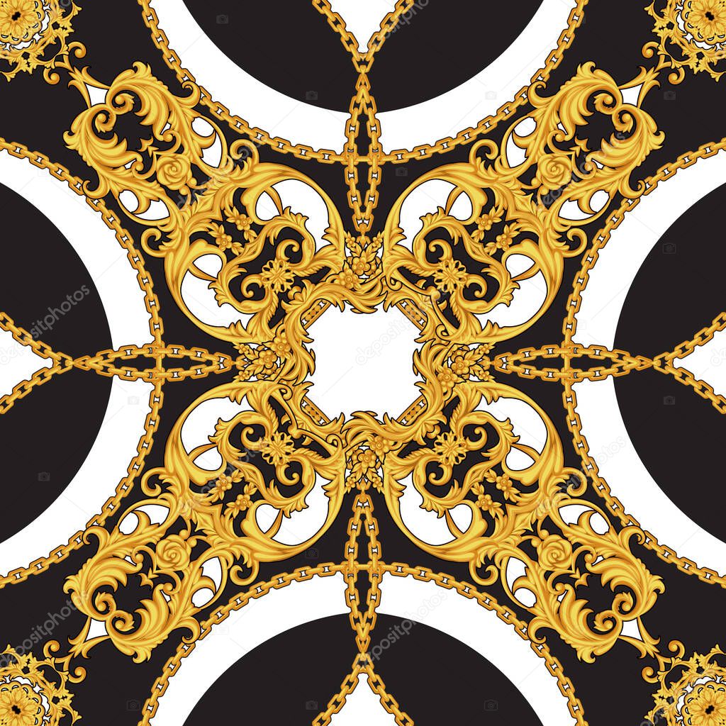 Design of kerchief in Baroque style