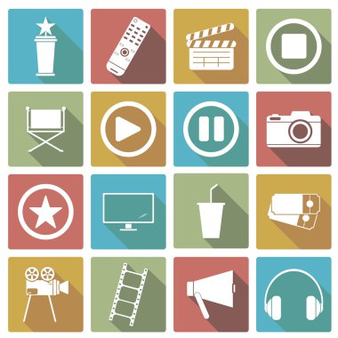 Sinema simgeler kümesi. Vektör çizimler