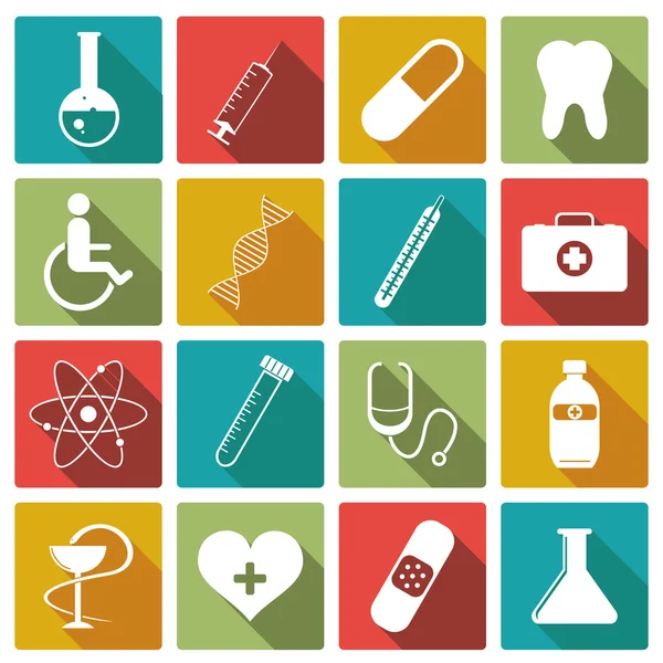 Tıp simgeler kümesi. Vektör çizim