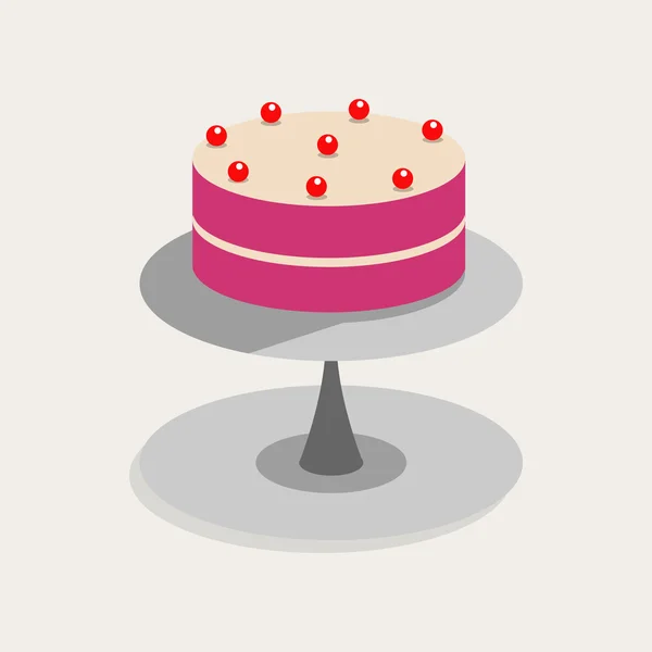 Иллюстрация торта. Симпатичный вектор на деликатном фоне. Графический вектор. Свадебный торт . — стоковый вектор