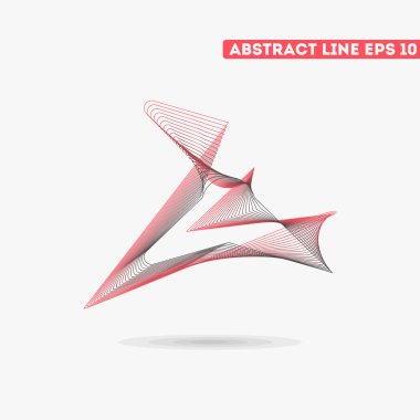 Soyut vektör satırları. Vektör satırları. Soyut vektör çizim.