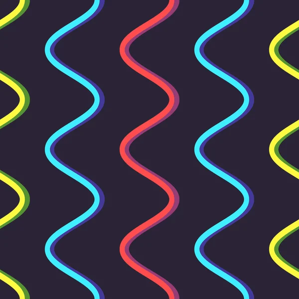 Naadloze patroon van gekleurde lijnen. — Stockvector