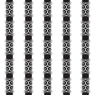 beyaz zemin üzerine siyah çiçek desenli.