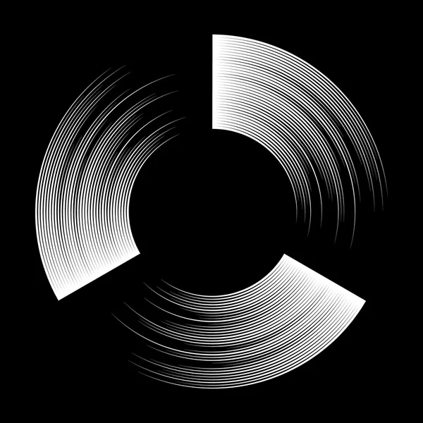Cadre rond blanc sur fond noir . — Image vectorielle