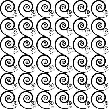 Siyah spiraller paterni.