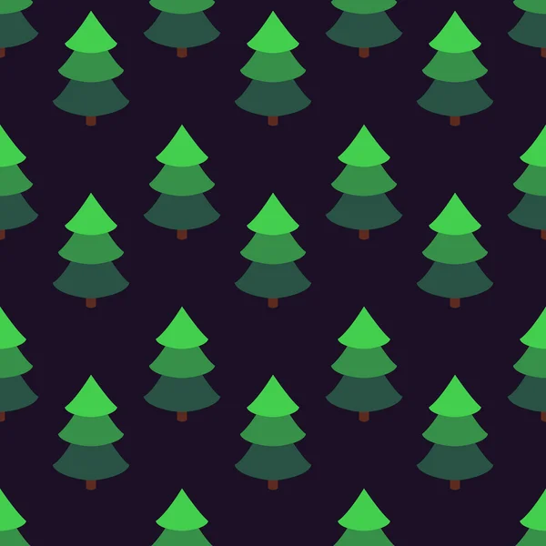 Heller Tannenbaum im isometrischen Stil auf dunklem Hintergrund. — Stockvektor