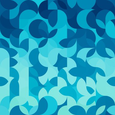 Yarı dairesel çizgilerin ve şekillerin soyut deseni.