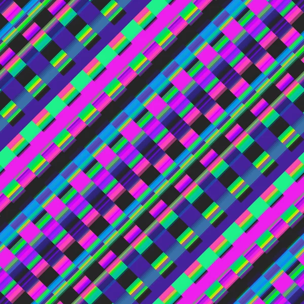 Patrón abstracto brillante sin costuras en estilo retro. — Archivo Imágenes Vectoriales