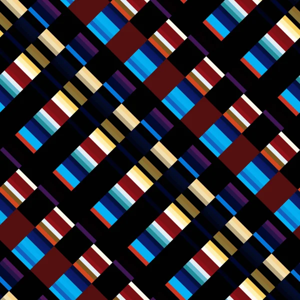 Helder naadloos abstract patroon in retro stijl. — Stockvector