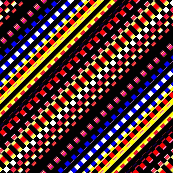 Patrón abstracto brillante sin costuras en estilo retro. — Archivo Imágenes Vectoriales