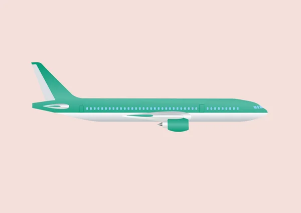 Векторная иллюстрация гражданской авиации. Гражданский коммерческий самолет. Самолет изолирован на заднем плане . — стоковый вектор