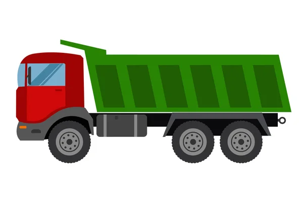 Autotruck Volquete camión Tripper vector icono camión volquete aislado. Autotruck vector isolated.Building camión máquina . — Vector de stock