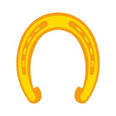 At nalı karikatür vektör çizim. At nalı illüstrasyon. Beyaz arka plan üzerinde izole at nalı. At nalı simgesi. At nalı düz stil.