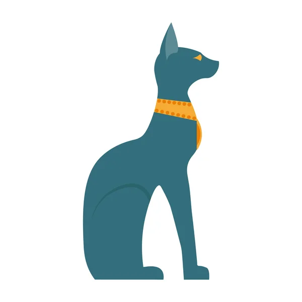 Mısır kedi vektör çizim. Mısır kedi vektör simge tasarlamak. Beyaz arka plan üzerinde izole Mısır kedi. Mısır kedi izole vektör.