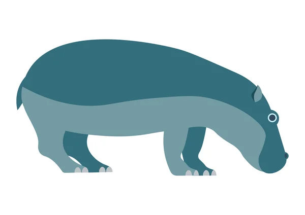 Ilustração vetorial do hipopótamo. Ilustração do ícone vetorial do hipopótamo. Hippo isolado sobre fundo branco. Hippo vetor isolado . — Vetor de Stock