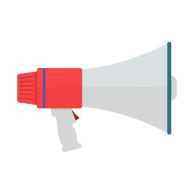 Megafon vektör çizim. Megafon beyaz arka plan üzerinde. Megafon izole vektör