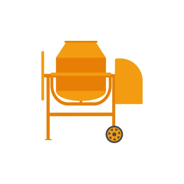 Beton Mikser vektör çizim. Beton Mikser beyaz arka plan üzerinde izole