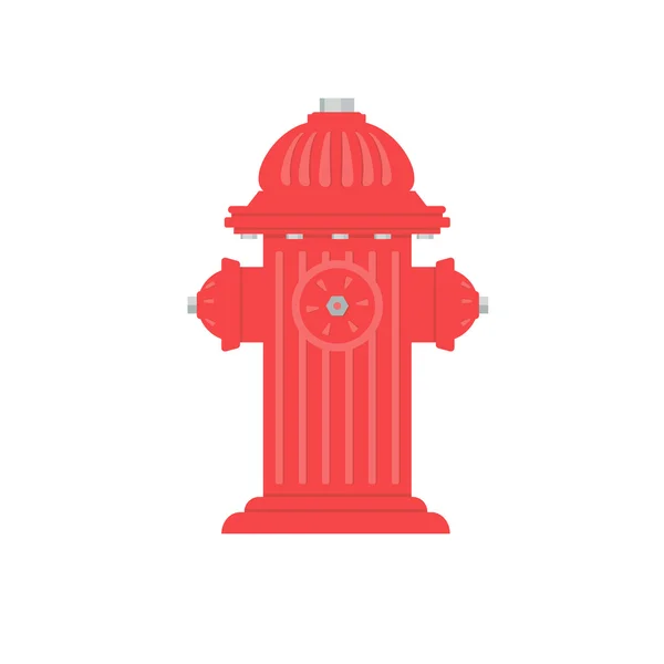 Idratante in stile piatto uno sfondo bianco. Fire Hydrant è un'illustrazione a quattro colori che può essere facilmente modificata o separata per la stampa o la serigrafia . — Vettoriale Stock