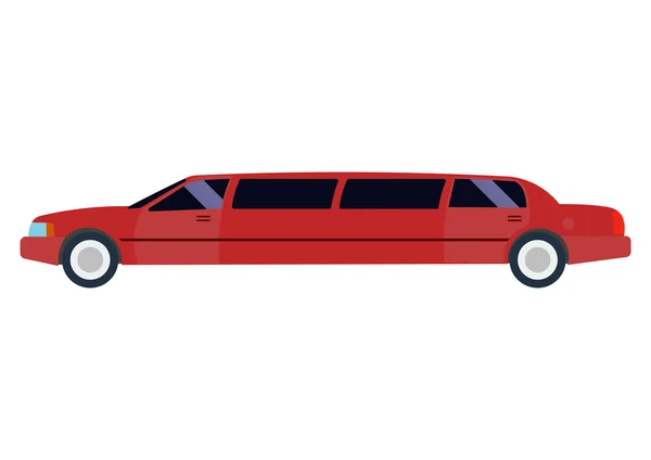 Limousine illustratie. Limousine op witte achtergrond. Rode limousine vector. Limousine illustratie. Limousine geïsoleerde vector — Stockvector