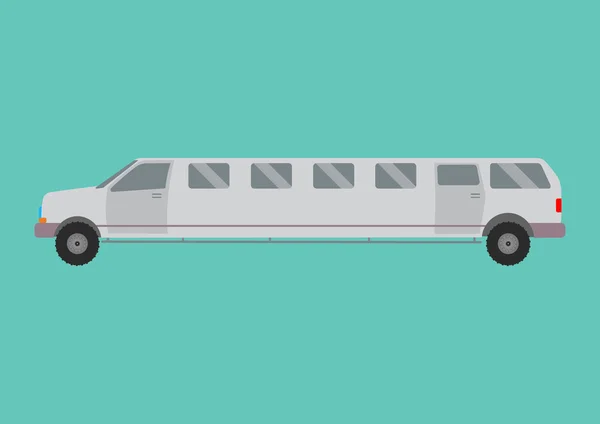 Limousinen-Illustration. Limousine auf weißem Hintergrund. graue Limousine. Limousinen-Illustration. Limousine isolierter Vektor — Stockvektor