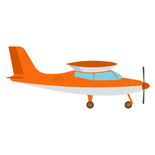 Ilustração vetorial de aeronaves leves. Avião Orange Light no fundo branco. Vetor de aeronaves leves. Ilustração de aeronaves. Aeronaves leves vetor isolado — Vetor de Stock