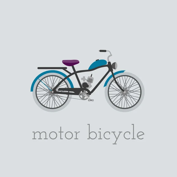 Ilustração da bicicleta do motor do vetor. bicicleta motora isolada em fundo branco. Vetor de bicicleta. motocicleta moto bicicleta ilustração. Bicicleta vetor isolado — Vetor de Stock