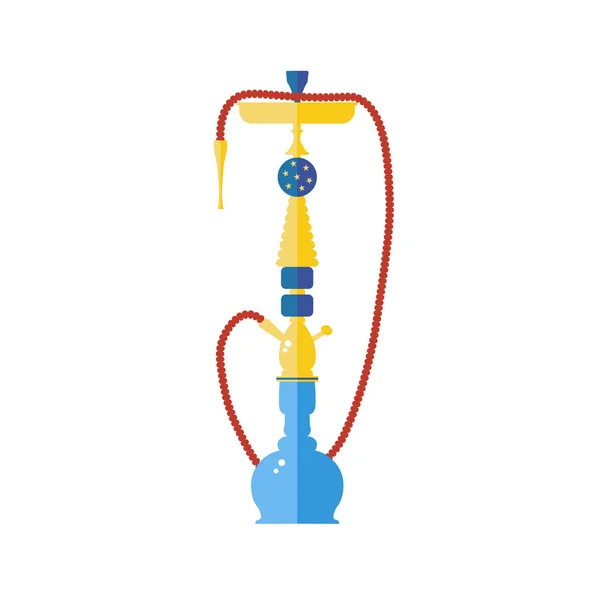 Shisha-Vektor-Illustration. Wasserpfeifen-Vektorsymbol isoliert auf weißem Hintergrund. Wasserpfeifen-Vektor-Symbol. arabische flache Wasserpfeifentabak-Symbole. Rauchen Wasserpfeife Vektor isoliert — Stockvektor