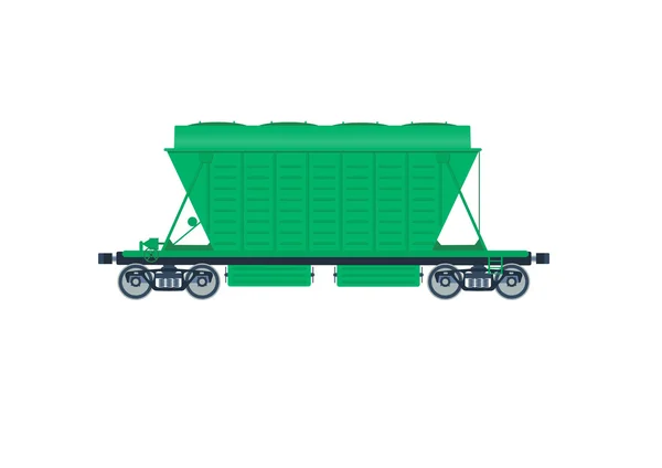 Goederen Railroad Car. Het type vrachtwagen een Boxcar. Graan wagon Boxcar. Boxcar vector geïsoleerd. Freight Railroad vector geïsoleerd. — Stockvector