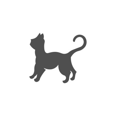 kedi logo vektör illüstrasyonu