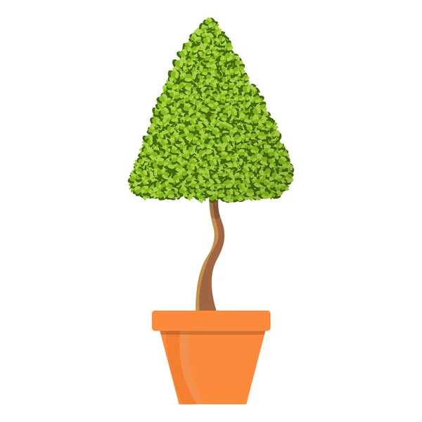 Árbol en maceta vector ilustración — Vector de stock