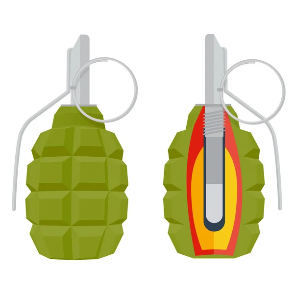 Illustrazione vettoriale granata a mano . — Vettoriale Stock