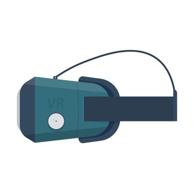 stereoskopik 3d vr maskesi vektör çizim Isolated beyaz arka plan üzerinde.