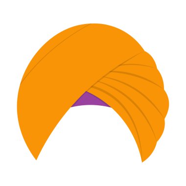 Turban headdress vector illustration isolated on white background clipart