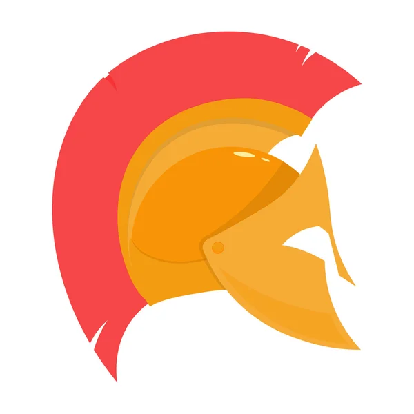 Spartalı kask lvector illüstrasyon izole beyaz bir arka plan üzerinde