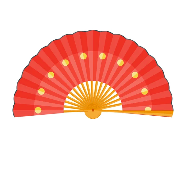 Çin yelpaze vektör illüstrasyon izole beyaz arka plan üzerinde