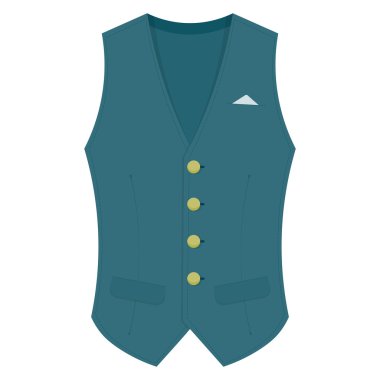 Beyaz bir arka plan üzerinde izole yelek vektör çizim