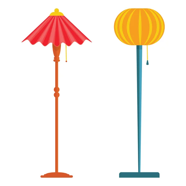 Beyaz bir arka plan üzerinde izole kat lambalar vektör çizim