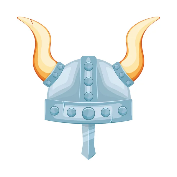 Illustration vectorielle de casque viking isolée sur fond blanc — Image vectorielle