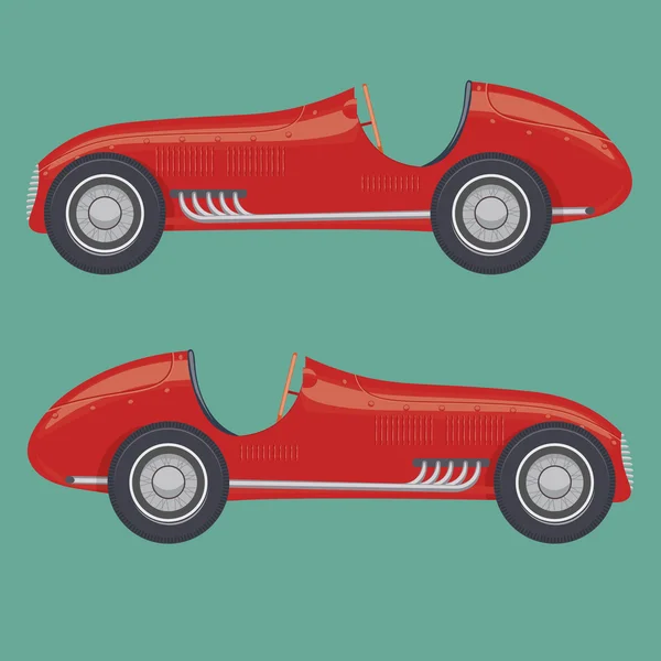 Ročník Sportovní Závodní Auto Vektorové Ilustrace Retro — Stockový vektor