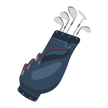Golf çantası vektör illüstrasyon beyaz bir arka plan üzerinde izole