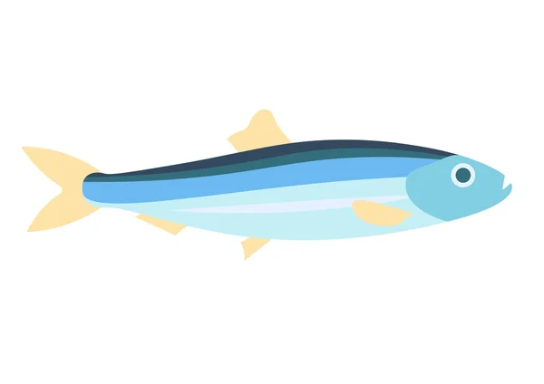 Herring fish vector illustration. — Stock Vector